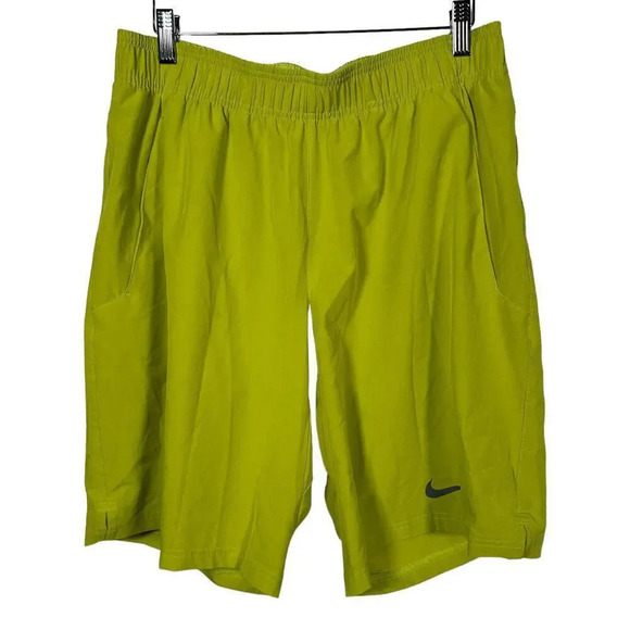 Nike Dri Fit Lightweight Neon Yellow Shorts‎ Large - Picture 2 of 8